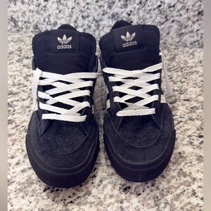 Adidas  women’s Black Sneakers with White Accents
